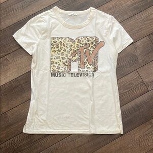 NWOT, MTV Leopard Print Graphic Tee